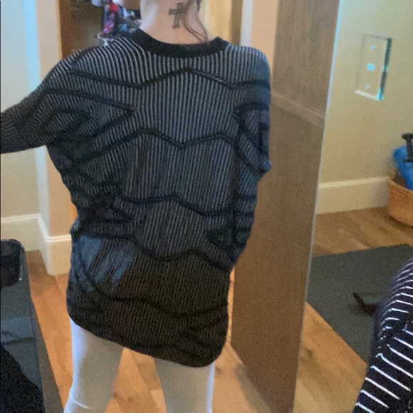 Josie Natori Black & White Cardigan Sweater XS - Picture 2 of 8